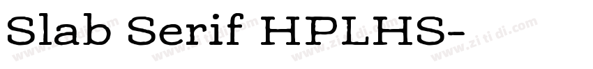 Slab Serif HPLHS字体转换